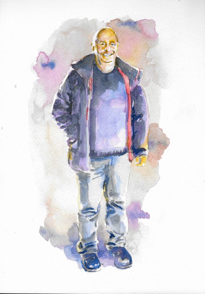 Matteo Fargion Drawing By Geoffrey Chambers